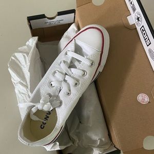 Brand new in box white converse